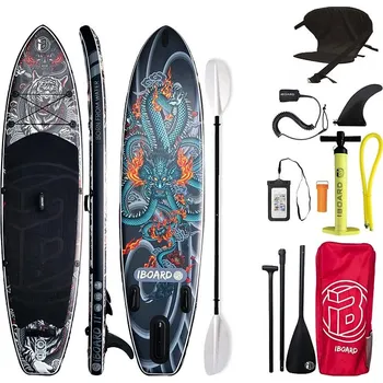 Paddleboard Paddleboard iBOARD 11' BLACK TIGER - nafukovací - varianta: kajaková sada