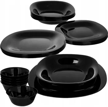 Talíř Luminarc Carine jídelní servis 24 ks černý