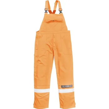Pracovní oblečení Montérková kalhoty BIZFLAME PLUS FR27 s laclem nehořlavé reflexn prvky oranžové XL - oranžové