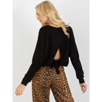 Dámská tunika Černá volná halenka s vázáním na zádech TW-BZ-BE-