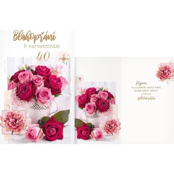UNIPAP přání k narozeninám 40 M11-538 H PRANI_H_568 549463