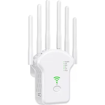 WIFI ZESILOVAČ SIGNÁLU REPEATER 1200 Mb/s VELKÝ VÝKON - 6 ANTÉN