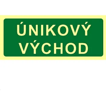 B.t.samolepka fotolum 21x8,7 Únikový východ text