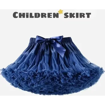 Dívčí oblečení Dívčí bohatá a nadýchaná tutu sukně (mix barev) Barva: navy blue, Velikost: 6-12 měsíců