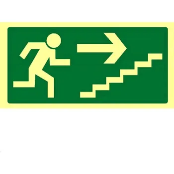 B.t.samolepka.fotoluminiscenční. 21x10,5 Únikové.schodiště.vpravo nahoře