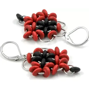 Náušnice Dřevěné náušnice Ornament Gothic