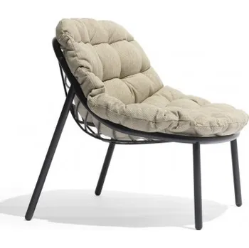 Albus nízké křeslo černá světle oranžová