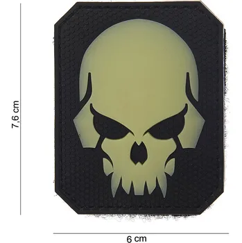 Nášivka Gumová nášivka 101 Inc Pirate Skull - béžová