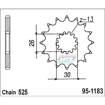 Řetězová sada pro motocykl Kolečko řetězové (pastorek) 1183-18zubů ESJOT 50-29030-18 - Triumph 800 America + 800 Bonneville + 800 Speedmaster + 865 America + 865 Bonneville + 865 Scrambler + 865 Speedmaster + 865 Thruxton TRIUMPH Bonneville (T100) 800 2000-2006