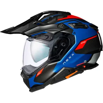 Helma na motorku Enduro helma Nexx X.WED3 Keyo modro-červená