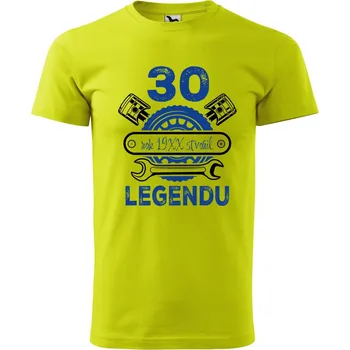 Pánské oblečení Pánské tričko Legenda 30 let Velikost: 2XL, Barva trička: Limetková