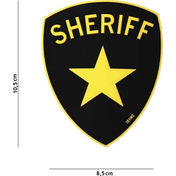 Nášivka Gumová nášivka 101 Inc znak Sheriff - žlutá
