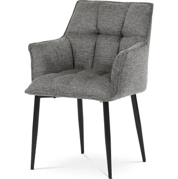 Jídelní židle Jídelní křeslo KONIG — látka, šedá