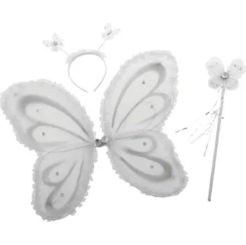 Karnevalový kostým Kostýmový set motýla, bílá barva