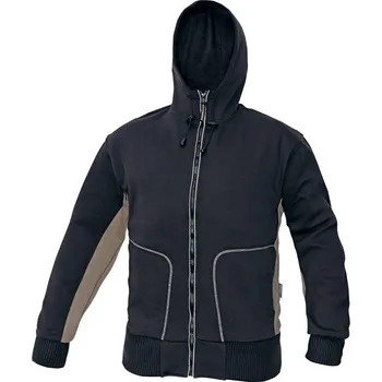 Pánská mikina Mikina STANMORE pánská s kapucí 80% bavlna, 20% polyester, 300g/m2 hnědo/černá vel. 3XL- hnědá