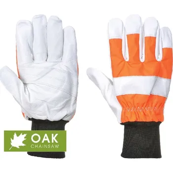 Pracovní rukavice Rukavice pro práci s řetězovou pilou A290 PORTWEST, oranžové