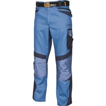 montérky Montérkové kalhoty R8ED+02 H9701 pánské do pasu s reflexním potiskem modré 60 modré