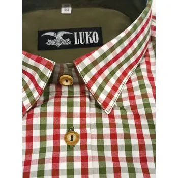 LUKO Dámská košile červeno-zelená kostka čísla: 44
