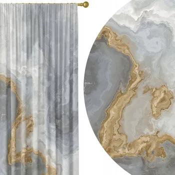Příslušenství pro záclonu a závěs HOTOVÉ ZÁCLONY NA ŽABKY S PÁSKOU 140X230 ZÁVĚS DO OBÝVACÍHO POKOJE MRAMOR 120