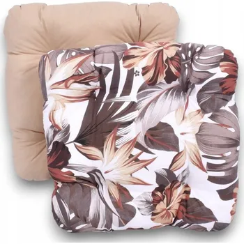 Podsedák Podsedák na židli 40x40 cm - Listy monstery hnědé