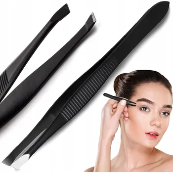 Péče o řasy a obočí Pinzeta Karwil na obočí a řasy, černá, nerezová ocel, precizní