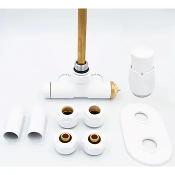 Termostat Hopa Single-Set Připojovací sada jednobodová se svěrným šroubením, levá, bílá, RDSINGLESETLW