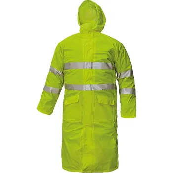 Zdravotnický plášť Plášť PRUTH HV reflexní nepromokavý kapuce v límci 100% polyuretan žlutý M - žlutý