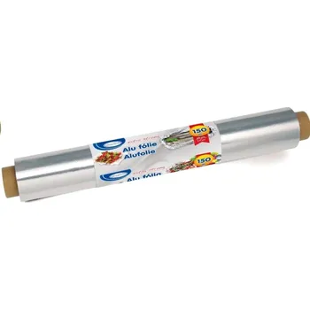 Alobalová fólie Alu folie 29 cm x 150 m 10,5 mikronů 1 role /4 role v kartonu WIMEX 69130