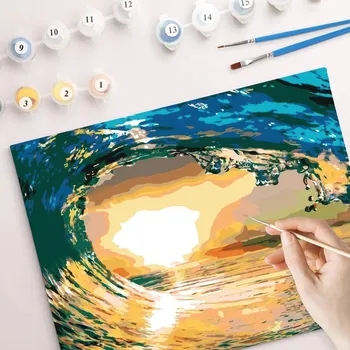 Weltbild Malování podle čísel Vlna při západu slunce 493454