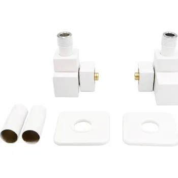 Termostat Hopa Edge-Set Připojovací sada se svěrným šroubením, hranatý, levá, bílá, RDEDGESETLW