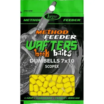 Boilies Lorpio nástrahy na háček wafters dumbells 7x10mm scopex