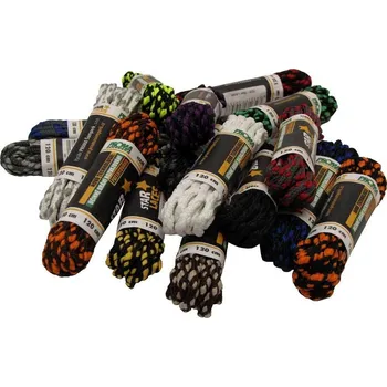 Tkaničky do bot Šněrovadlo STAR LACES 140cm, účinně brání rozvazování, mix barev