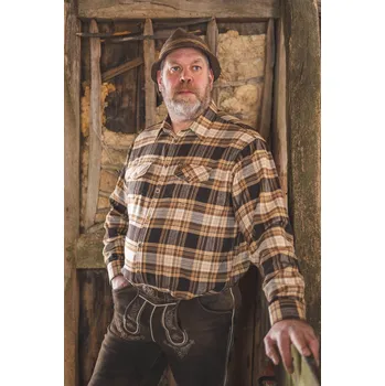 Pánská košile Orbis Trachten pánská flanelová košile velmi teplá košile: 49/50