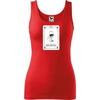 Dámské tílko s potiskem Družička tarot Velikost: S, Barva: Červená