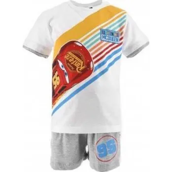 Sun City - Chlapecký letní set Auta - Cars - blesk McQueen 95 - bílý 128