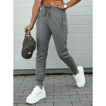 Dámské oblečení Tmavě šedé dámské tepláky FITS UY2185 Velikost: L