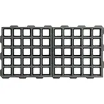 Šedá plastová zátěžová zatravňovací dlažba FLOMA HydroG - délka 80 cm, šířka 40 cm, výška 6,5 cm - 74757678