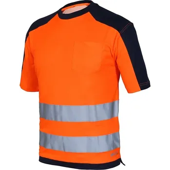 Triko HV T- SHIRT 8186 oranžovo-modré M oranžovo-modré