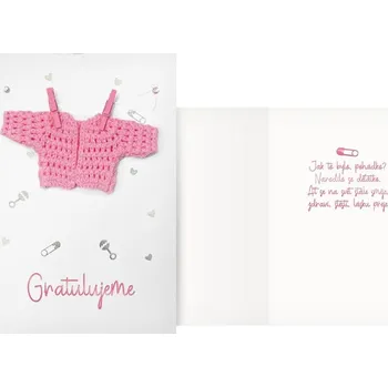 UNIPAP přání k narození miminka CN-890 PRANI_H_C0441 549538