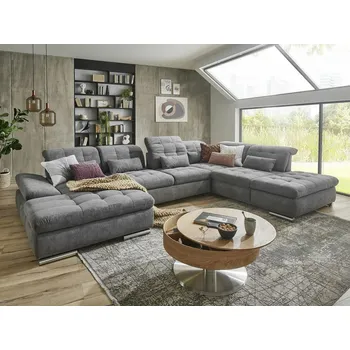 Sedací souprava Rohová sedací souprava do tvaru U SANTA LUCIA 2 Pravý roh - s rozkládáním a s úložným prostorem