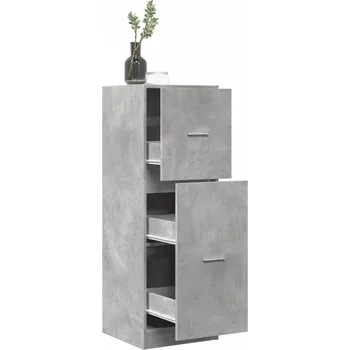 Příborník do zásuvky vidaXL Skříňka na léky betonově šedá 40x41x118 cm kompozitní dřevo