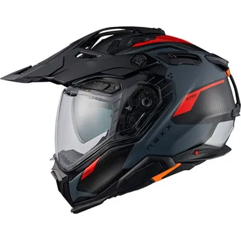 Helma na motorku Enduro helma Nexx X.WED3 Keyo šedo-červená 2XL