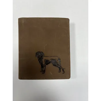 Peněženka Kožená peněženka -lovecký pes honič - stojatá