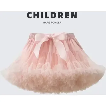Dívčí šaty Dívčí bohatá a nadýchaná tutu sukně (mix barev) Barva: Nude Powder, Velikost: 5T (4-5 let)