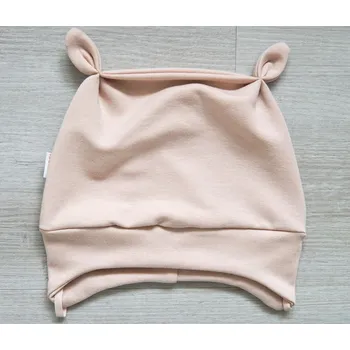 Kojenecké oblečení AMÁLKA Bavlněná, zavazovací čepička, oříšková Velikost: 50-56