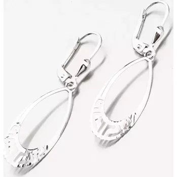 Náušnice Dámské náušnice bílé zlato 585 visací 12-682