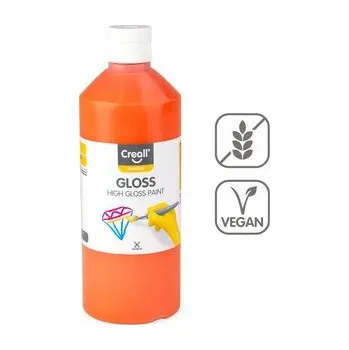 Speciální výtvarná barva Creall barva s vysokým leskem Gloss, 500 ml, oranžová