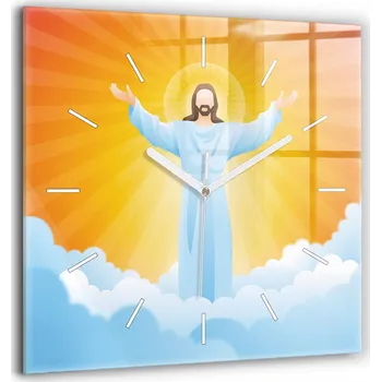 Hodiny Nástěnné hodiny SacroArte oranžové 60 cm