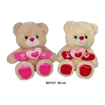 plyšák Miś z sercem 30cm MIX