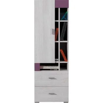 Komoda Skříňka NEXT NX9, fialová kombinace skladem, 45 x 135 cm
